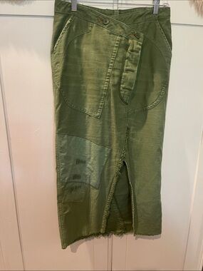Free People Olive Green Cargo Skirt-Pant